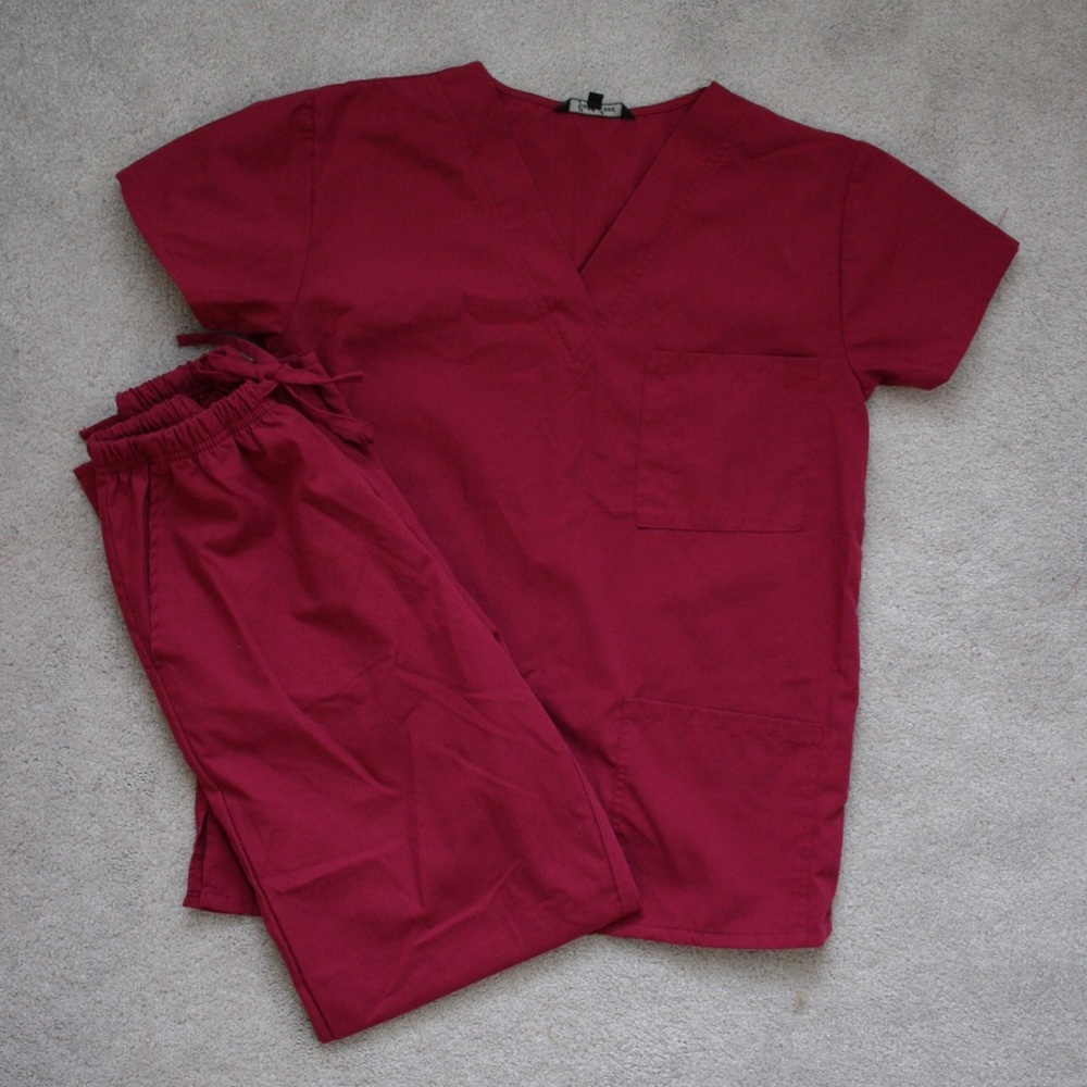 Just Love Maroon Scrub SET